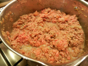 Meat to add to the veg for ragu alla bolognese